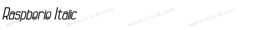 Raspberie Italic字体转换